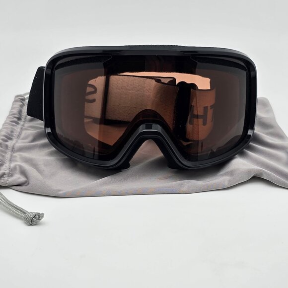 *SOLD*Smith Frontier M00429 Black Frame Slate RC36 Lens Ski Snow Goggles w/ Case - Picture 1 of 10